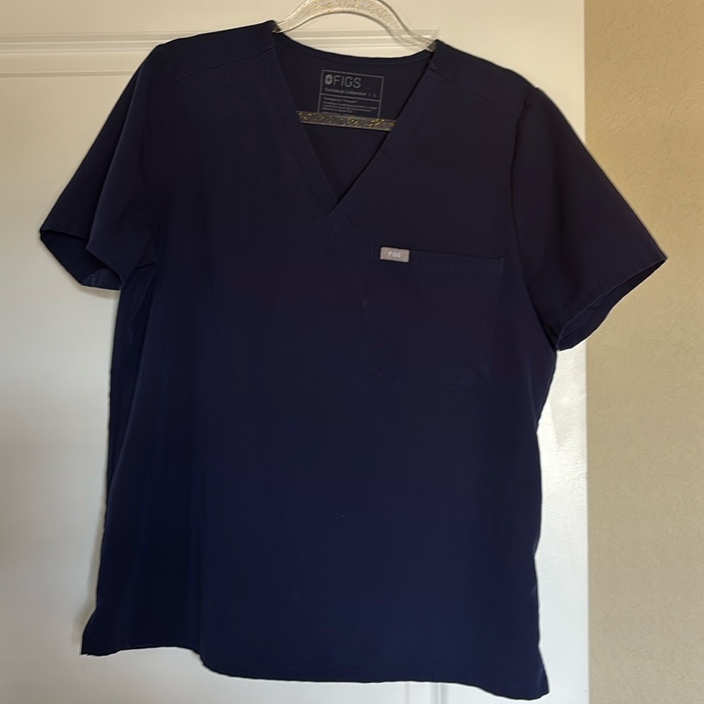 navy figs catarina one pocket scrub top